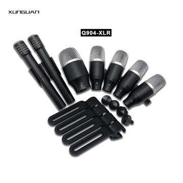 Queen's Q904-XLR Advanced Brand Metal Condenser & Dynamic Drum Kit Microphone - Wired Microphone for Recording Musical Instruments