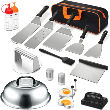 Hot Sale Heat Resistant Stainless Steel Cooking Shovel & Barbecue Tool Set