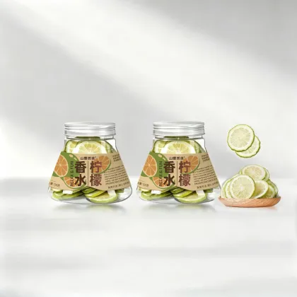 Artisanal Freeze-Dried Lemon Slices for Herbal Infusions