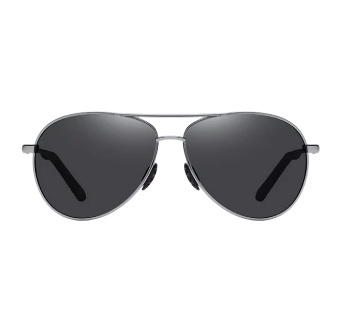 Novos óculos de sol Aviator Silver Frame Aviator para homens