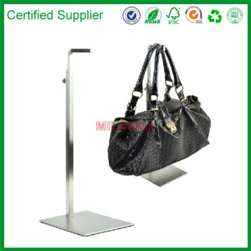 silver metal rack / silver bag display stand