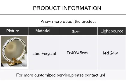 Luxury Crystal Table Lamp - Clear Crystal and Stainless Steel Fashion Bedside Lamp