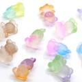 3D Resin Pendant Charm Gradient Ramp Color Bear with 2mm Hole for Key Chain Accessory Children Bracelet Pendant Making