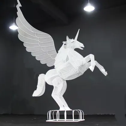 Ironwork mesh unicorn wedding decoration item