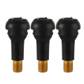 4PC TR413 Car Black Wheel Valve Stem Brass Snap-In Tire Auto Passenger Tyre Short Black Rubber Valve Car Tyre Tool