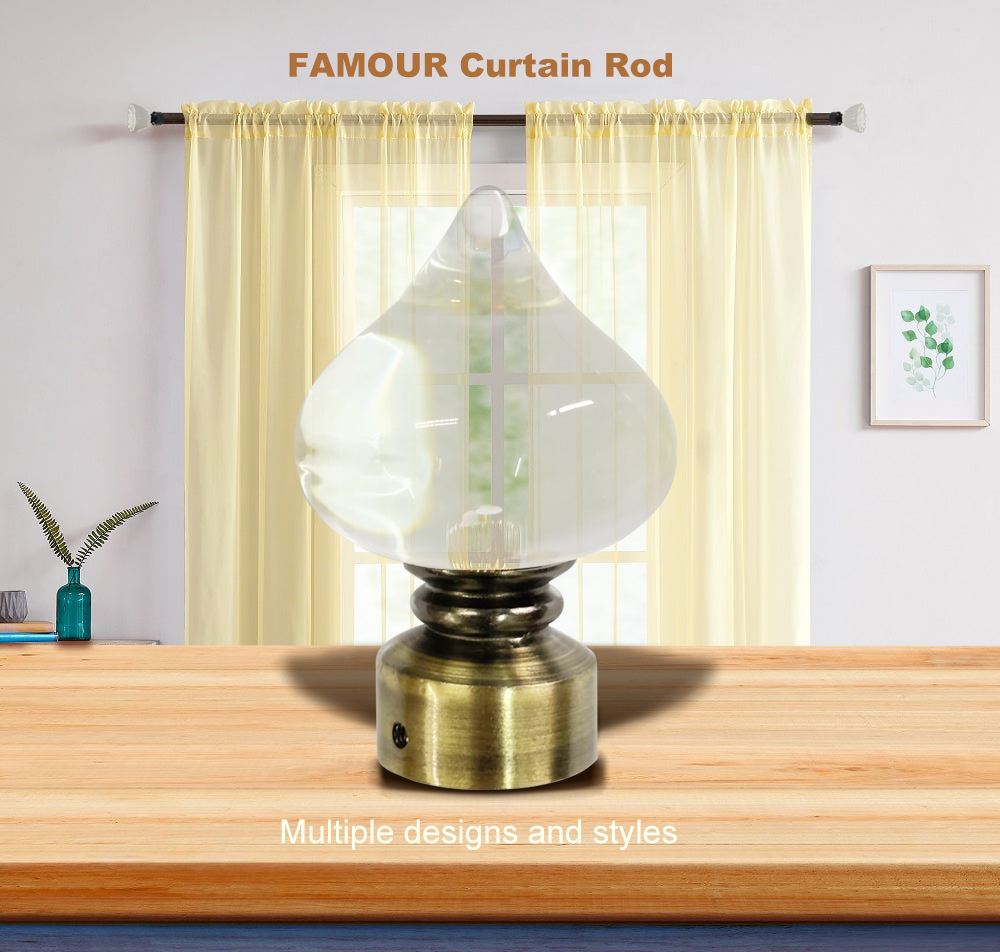 Popular style Crystal Finial Curtain Rods