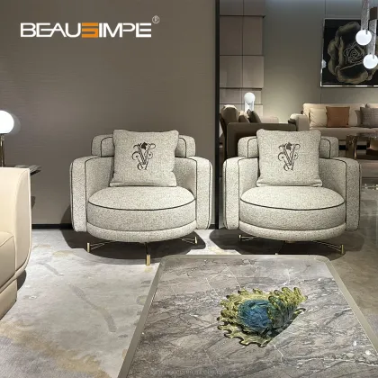 European Luxury Cowhide Upholstered Sofas