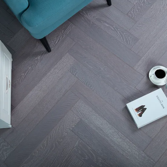 Herringbone oak parquet multilauer wood flooring
