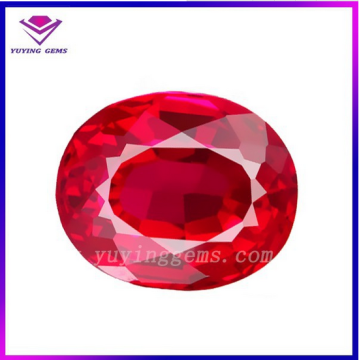 Wholesale Red Ruby Stone Price Oval 9*11mm Created Corundum