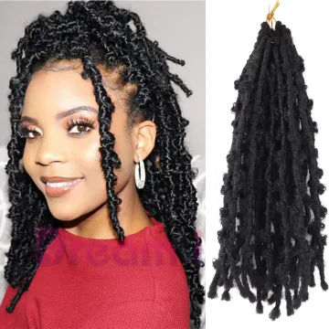 Butterfly Locs Crochet Braids Synthetic Hair Soft Distressed Butterfly Locs Faux Crochet Hair Pre Looped butterfly locs Nu Faux