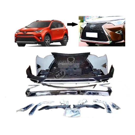 MAICTOP Car Body Parts Bumper for RAV4 2016-2018 Upgrade to NX Model