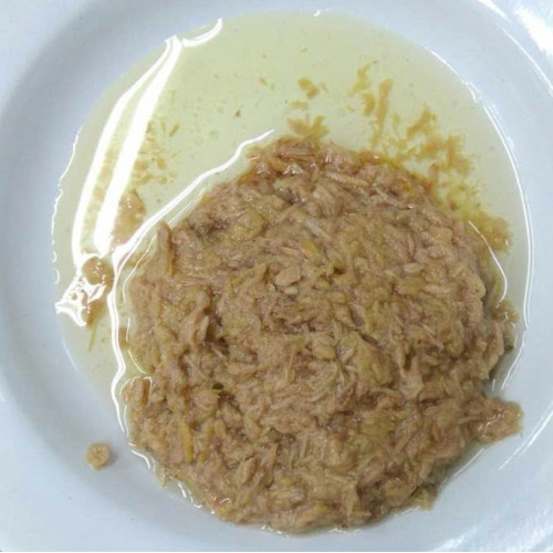 Tuna kalengan Abon dalam minyak sayur