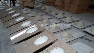 China G682 Golden Yellow Granite Vanity Tops,Hotel Vanity Top