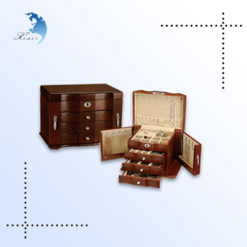 Custom handmade feature high glossy printed favorable pricr wooden jewelry packing box