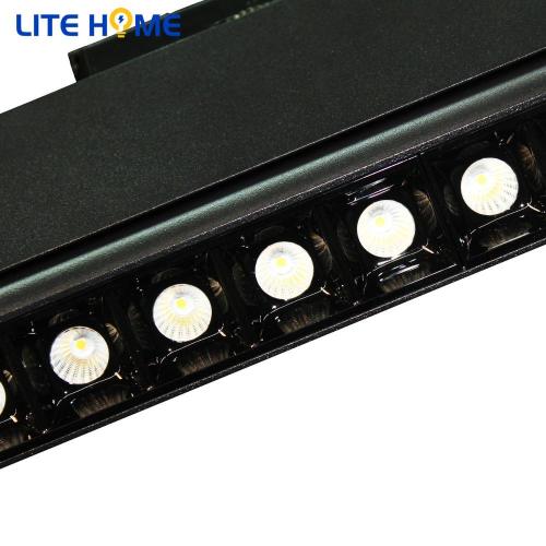 30w black track single grille light