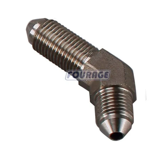 45/90 Degree Stainless Steel AN3 Male Flare Bulkhead Fitting for Brake Line Hose