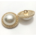 Botones de metal al por mayor botones decorativos redondos de perlas