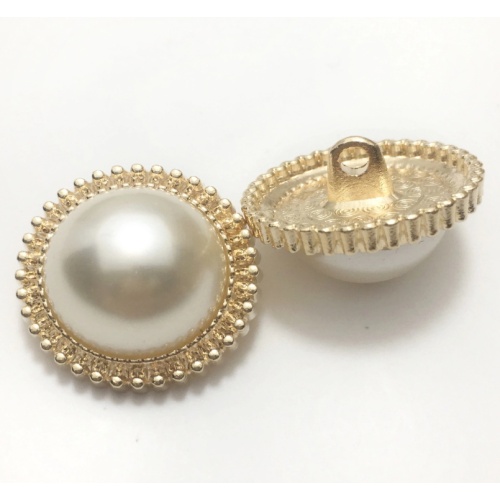 Wholesale metal buttons pearl round decorative buttons