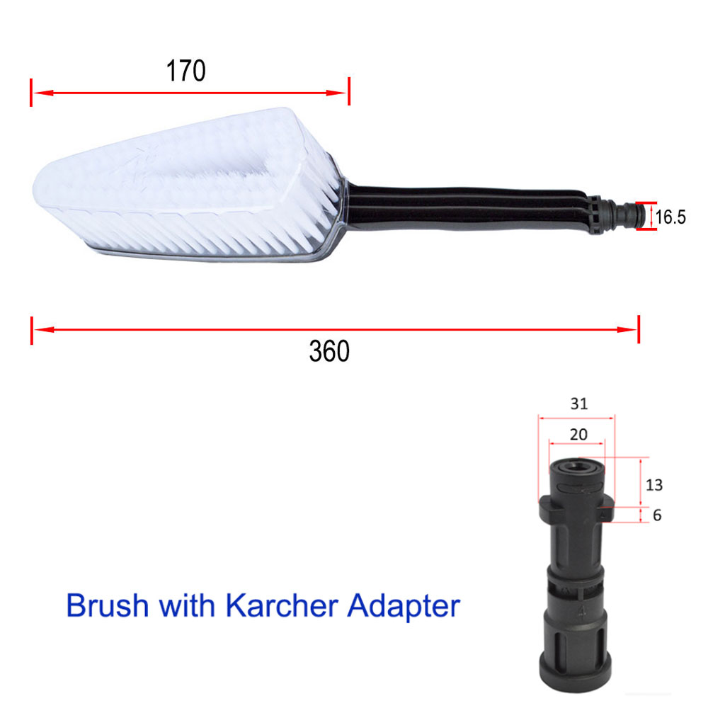 Brosse à main Nettoyage d'eau Brosse à laver pour laveuse à haute pression