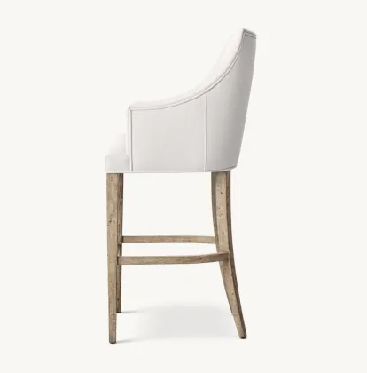 Ella Midcentury Design Wooden Frame Leather Bar & Counter Stool