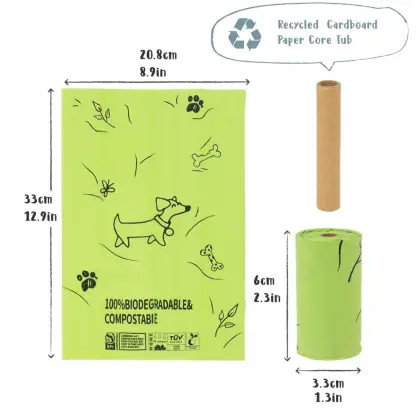 christmas biodegradable dog poop bags