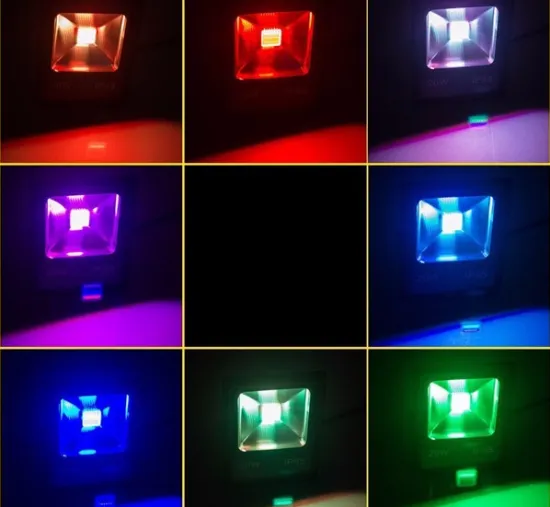Low power RGB led flood light