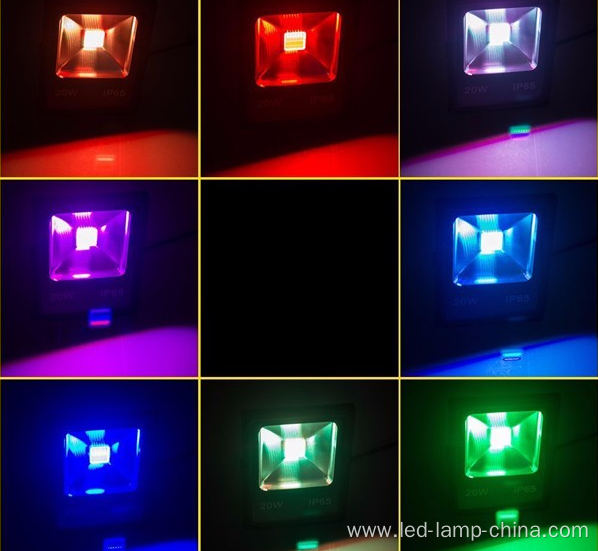 Low power RGB led flood light