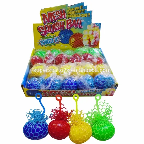 51601206-31 mesh squish ball with strap changeable grape ball