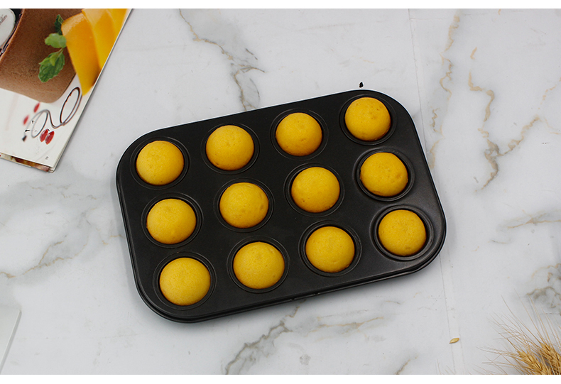 12 moldes para muffins pequeños antiadherentes