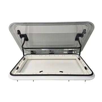 Factory Direct Aluminum White Frame Sunroof Window for RV Camper Trailers - LED Skylight, 800x500mm