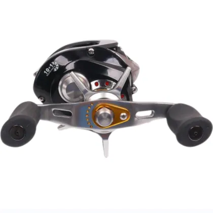 Mini Style E101 Jetshark Baitcaster Fishing Reel - Full Metal Red Blue Aluminum Alloy