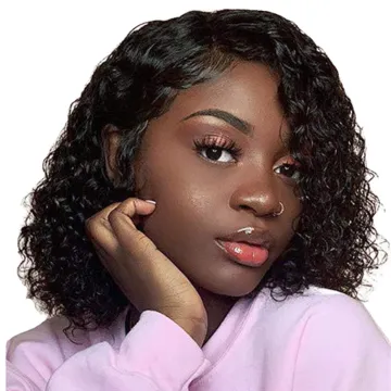 wholesale cheap laces wigs vendors pre pluck T part lace wig brazilian 100% hd bob Jerry curl human hair Swiss lace front wigs