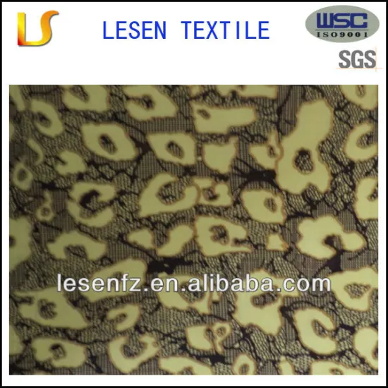 printed bronzed polyester fabric