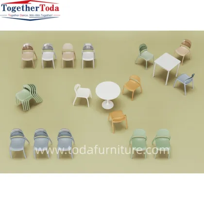 Modern Wholesale One-Piece Molded Plastic Chair Cafe Shop Restaurant Chair