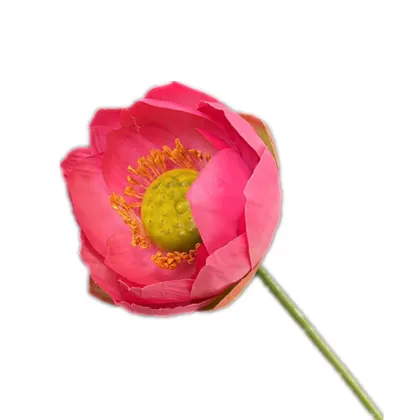 Artificial Lotus Flower Stem - Faux Water Lily Blossom Branch for Decor