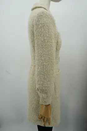 ladies coats long sleeve tweed fabric ladies dress