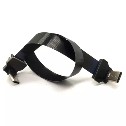 90 stopni FFC FPC Płaska mikro wstążka przewód wiązka wiązki przewodów USB Micro Ribbon Kabel szary / czarny / niestandardowy akceptacja elektroniczna