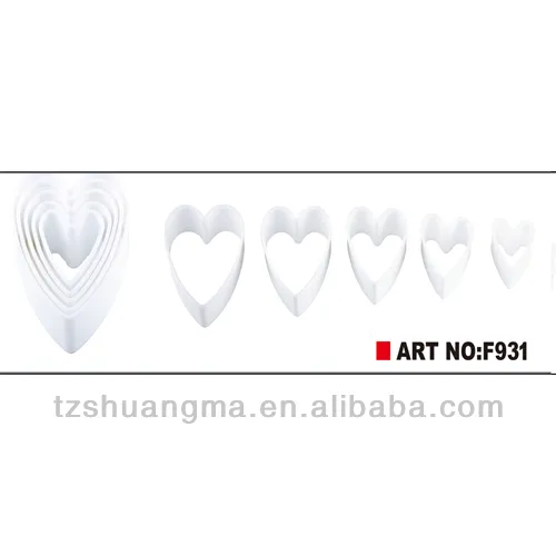 5PCS HEART SHAPE COOKIE CUTTER