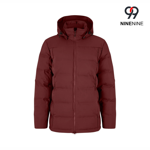 Jaqueta de inverno com capuz e isolamento de caixa curta