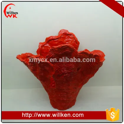 Red resin artificial sea coral decoration