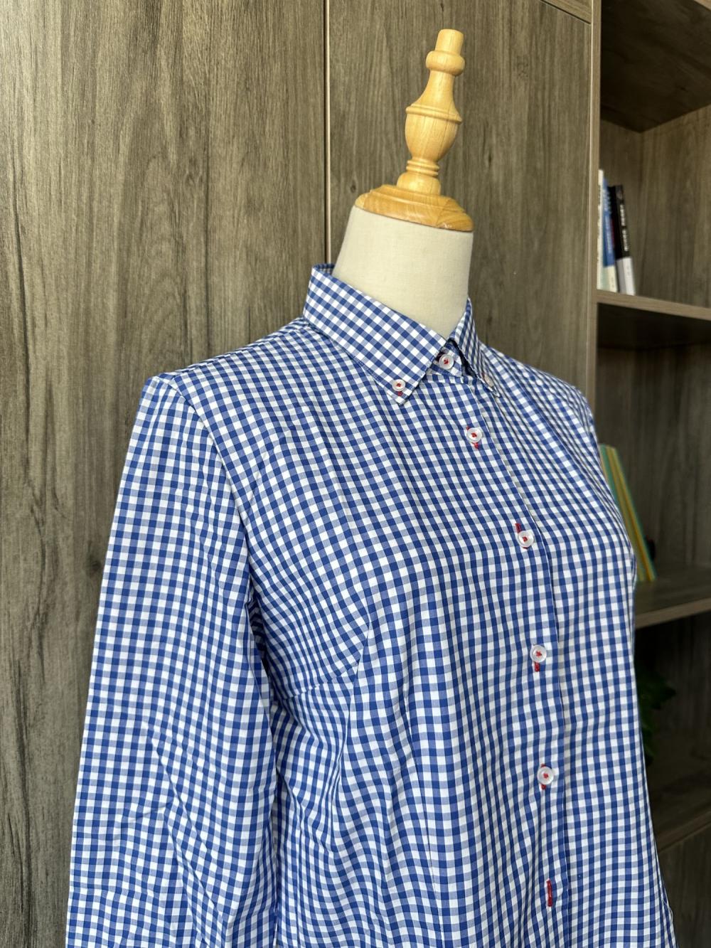 Spring classic plaid custom brand long sleeve shirt