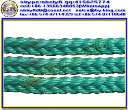 Poly yacht rope for sale / green ropes yachts / nylon rope for boat