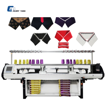 Macchina a maglia piatta a singolo sistema computerizzato ad alta velocità per collari a maglia