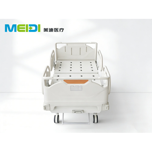 Reinforced Punching Single Crank Bed, Four Small Guardrails, Anti-Collision Head & Foot Board, Central Brake Elderly Nursing Bed