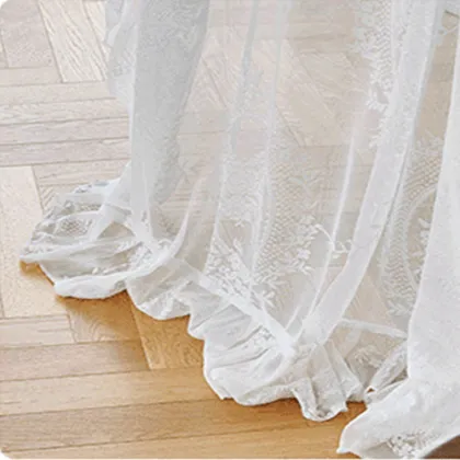 Classical Home Textile Rococo Embroidery Curtain Sheer