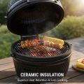 Lò nướng than BBQ bằng gốm GFTOP Kamado có nhiệt kế