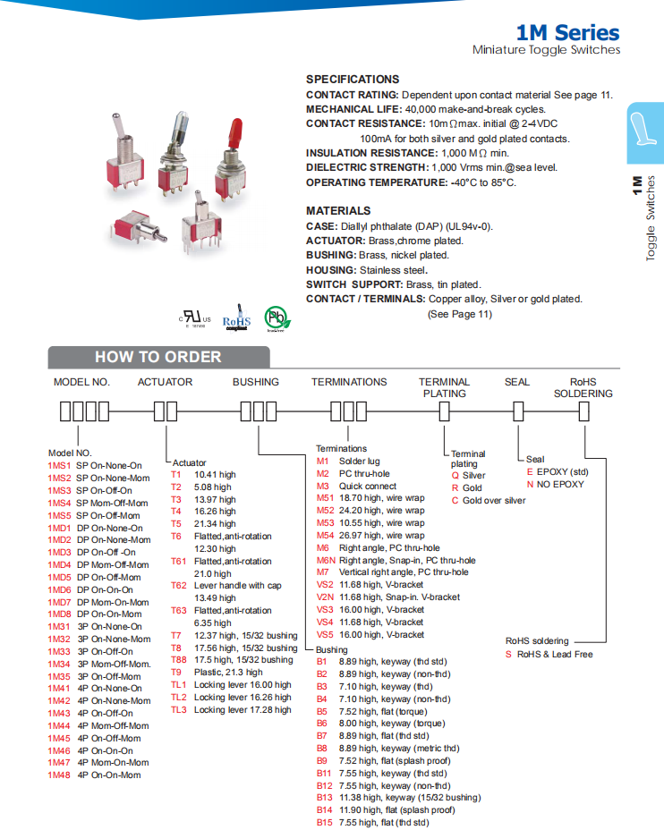 Miniature Toggle Switch