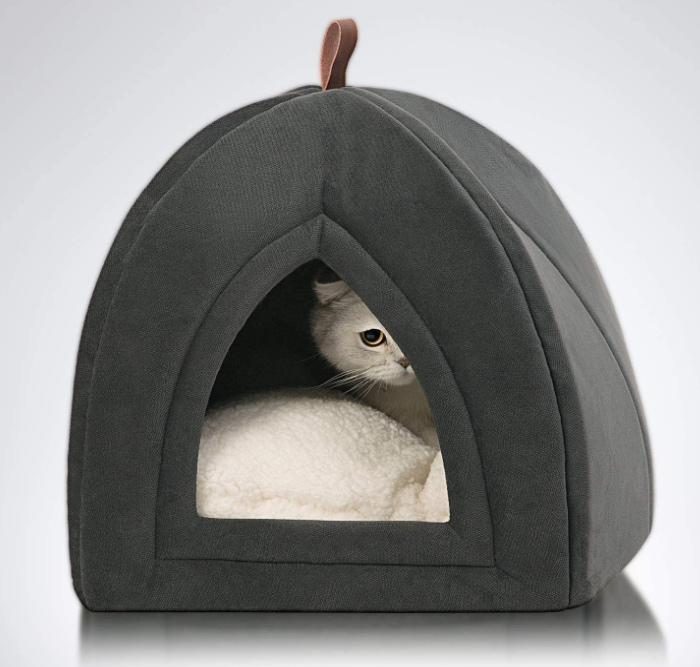 Microfiber Indoor Outdoor Pet Tent Cave Bed