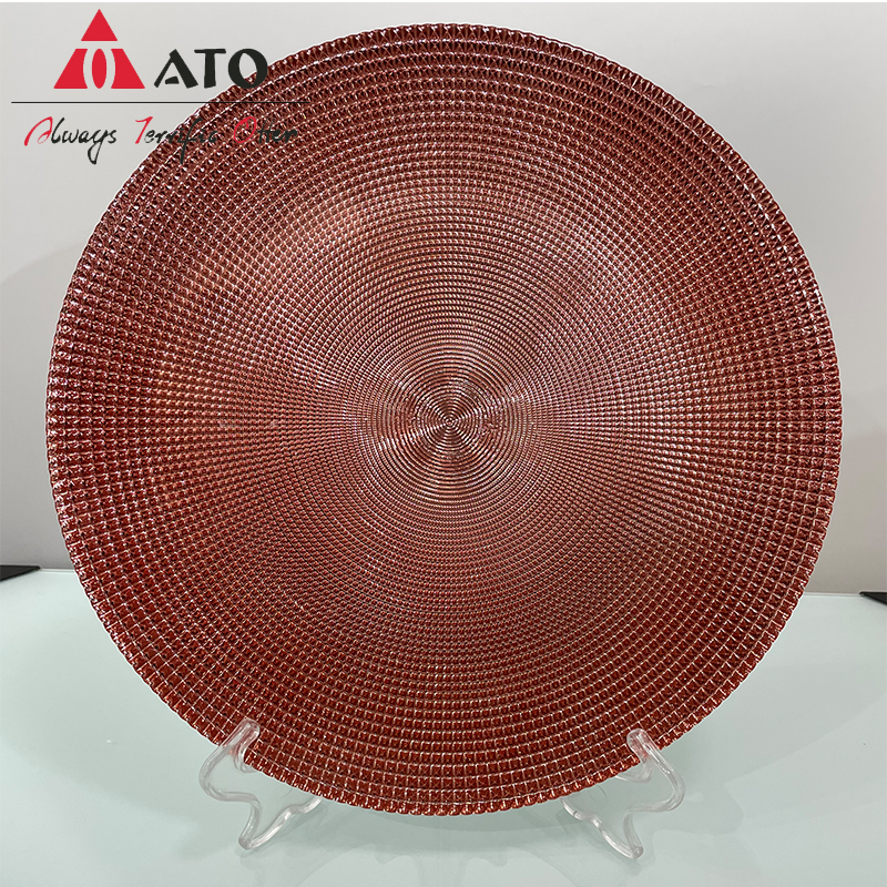 ATO Crystal Clear Glass Plate Round Fruit Plate