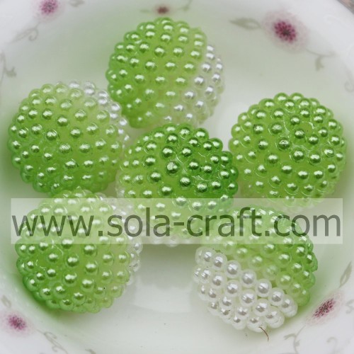 19MM Green Color Newest Bicolors Artificial Pearl For Wedding Decoration